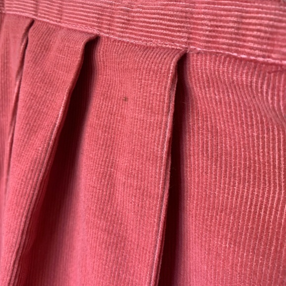 Vintage 1970s corduroy orange pink button-down skirt - Picture 3 of 3